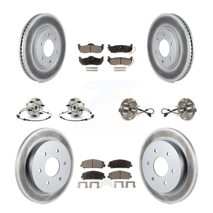 Kit de plaquettes de rotor de frein à disque revêtues de roulement de moyeu avant et arrière (10 pièces) pour Nissan Armad