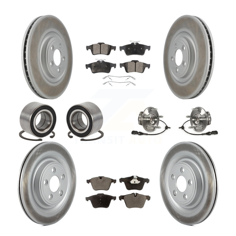 Kit de chaussures de plaquettes de Rotor de frein de manteau de roulement de moyeu avant et arrière (10 pièces) pour Jaguar XF XJ X