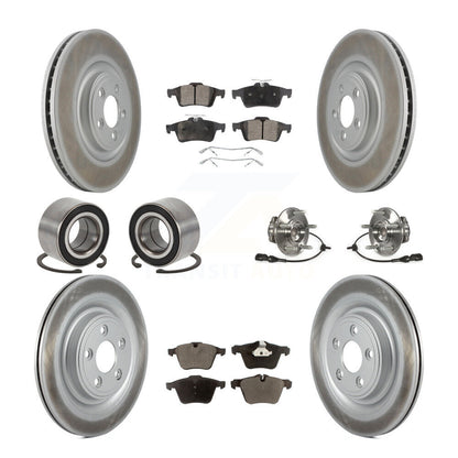 Kit de chaussures de plaquettes de Rotor de frein de manteau de roulement de moyeu avant et arrière (10 pièces) pour Jaguar XF XJ X