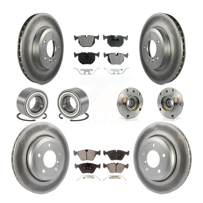 Kit de patins de Rotor de frein enduits de roulement de moyeu avant et arrière (10 pièces) pour BMW 330Ci 330