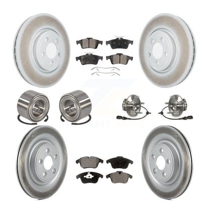Kit de chaussures de plaquettes de Rotor de frein enduites de roulement de moyeu avant et arrière (10 pièces) pour Jaguar s-typ