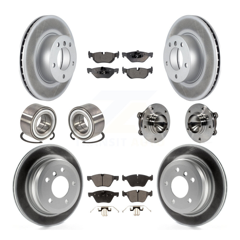 Kit de patins de Rotor de frein enduits de roulement de moyeu avant et arrière (10 pièces) pour BMW 328i Wago