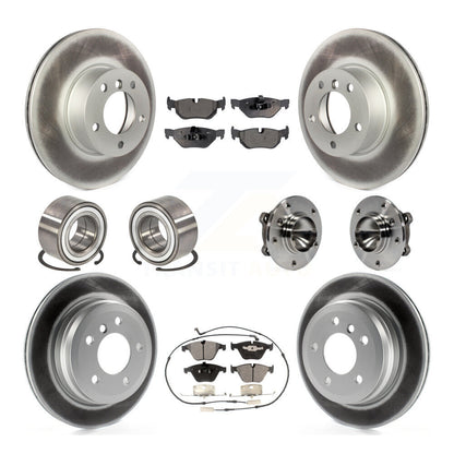 Kit de chaussures de plaquettes de Rotor de frein à disque revêtues de roulement de moyeu avant et arrière (10 pièces) pour BMW 328