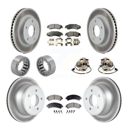 Kit de chaussures de plaquettes de Rotor de frein enduites de roulement de moyeu avant et arrière (10 pièces) pour Chevrolet GM