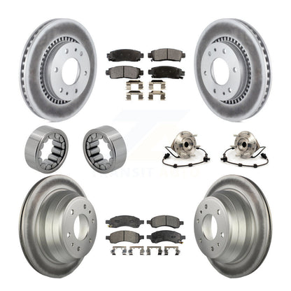 Kit de chaussures de plaquettes de Rotor de frein enduites de roulement de moyeu avant et arrière (10 pièces) pour Chevrolet GM