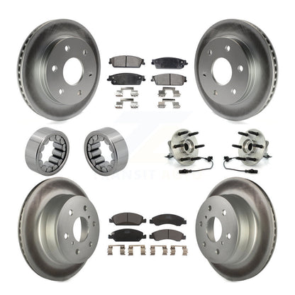Kit de chaussures de plaquettes de Rotor de frein, roulement de moyeu avant et arrière (10 pièces) pour GMC Sierra 150
