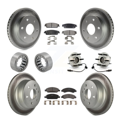 Kit de chaussures de plaquettes de Rotor de frein, roulement de moyeu avant et arrière (10 pièces) pour GMC Sierra 150