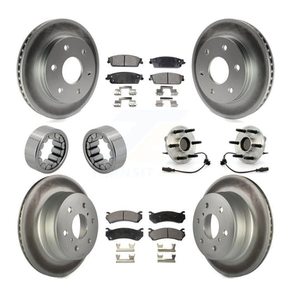 Roulements de moyeu avant et arrière, rotors de frein à disque enduits et Kit de chaussures avec plaquettes en céramique pour