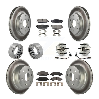 Kit de patins de rotor de frein, roulement de moyeu avant et arrière (10 pièces) pour Chevrolet GMC X