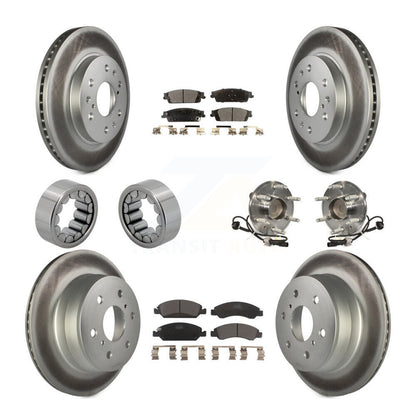 Kit de chaussures de plaquettes de Rotor de frein, roulement de moyeu avant et arrière (10 pièces) pour GMC Sierra 150