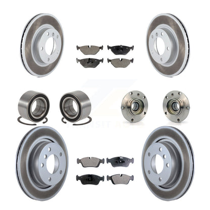 Kit de patins de Rotor de frein enduits de roulement de moyeu avant et arrière (10 pièces) pour BMW 328i 328i