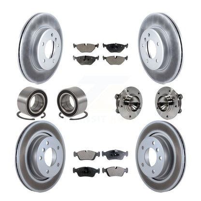 Kit de patins de rotor de frein enduits de roulement de moyeu avant et arrière (10 pièces) pour BMW 325C 2006