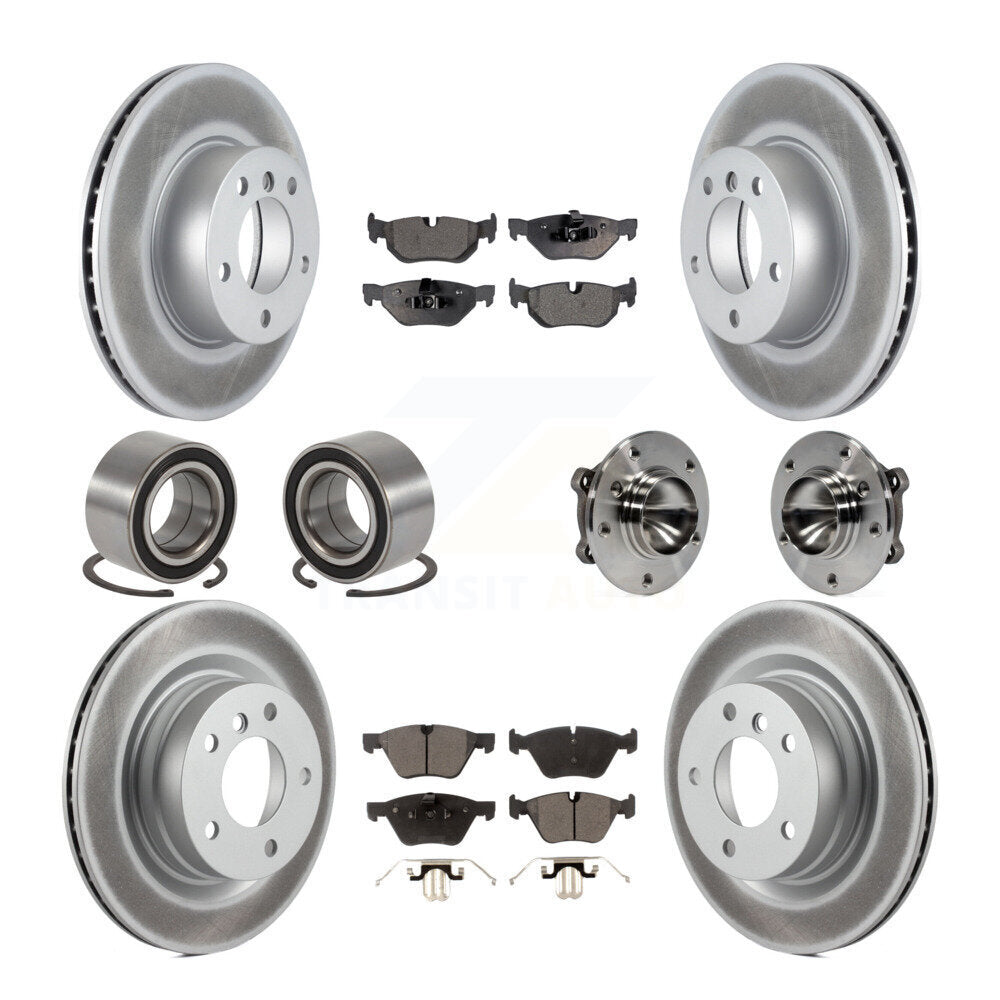 Kit de chaussures de plaquettes de Rotor de frein enduites de roulement de moyeu avant et arrière (10 pièces) pour BMW 328i 323