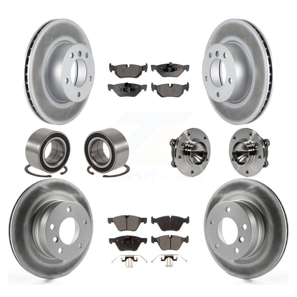 Kit de patins de rotor de frein enduits de roulement de moyeu avant et arrière (10 pièces) pour BMW 128 08-13