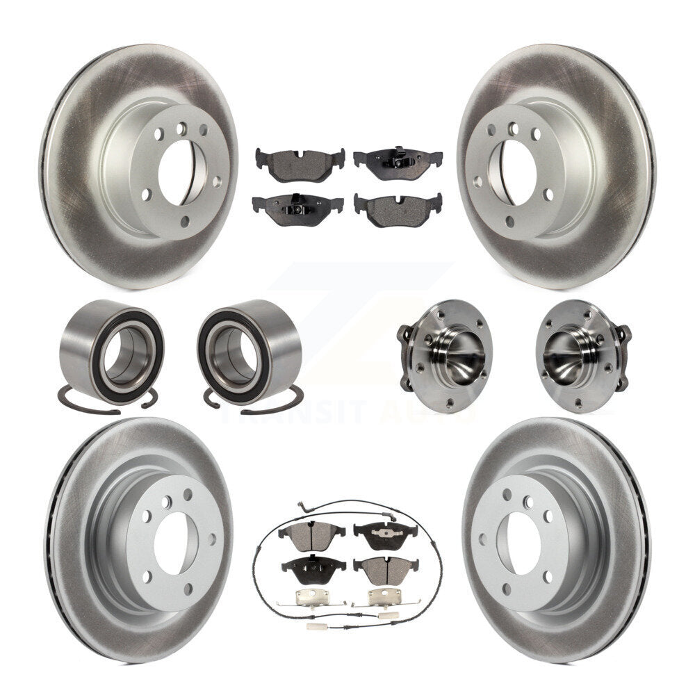 Kit de chaussures de plaquettes de Rotor de frein à disque revêtues de roulement de moyeu avant et arrière (10 pièces) pour BMW 328