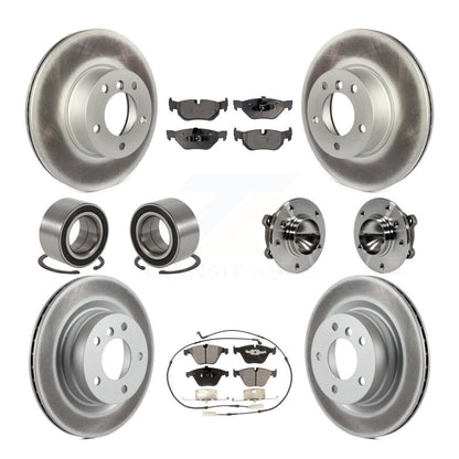 Kit de chaussures de plaquettes de Rotor de frein à disque revêtues de roulement de moyeu avant et arrière (10 pièces) pour BMW 328