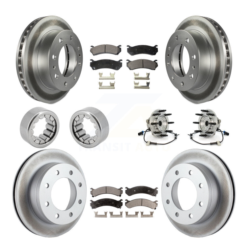 Kit de patins de rotor de frein à disque revêtu de roulement de moyeu avant et arrière (10 pièces) pour Hummer H
