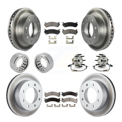 Kit de patins de rotor de frein à disque revêtu de roulement de moyeu avant et arrière (10 pièces) pour Hummer H