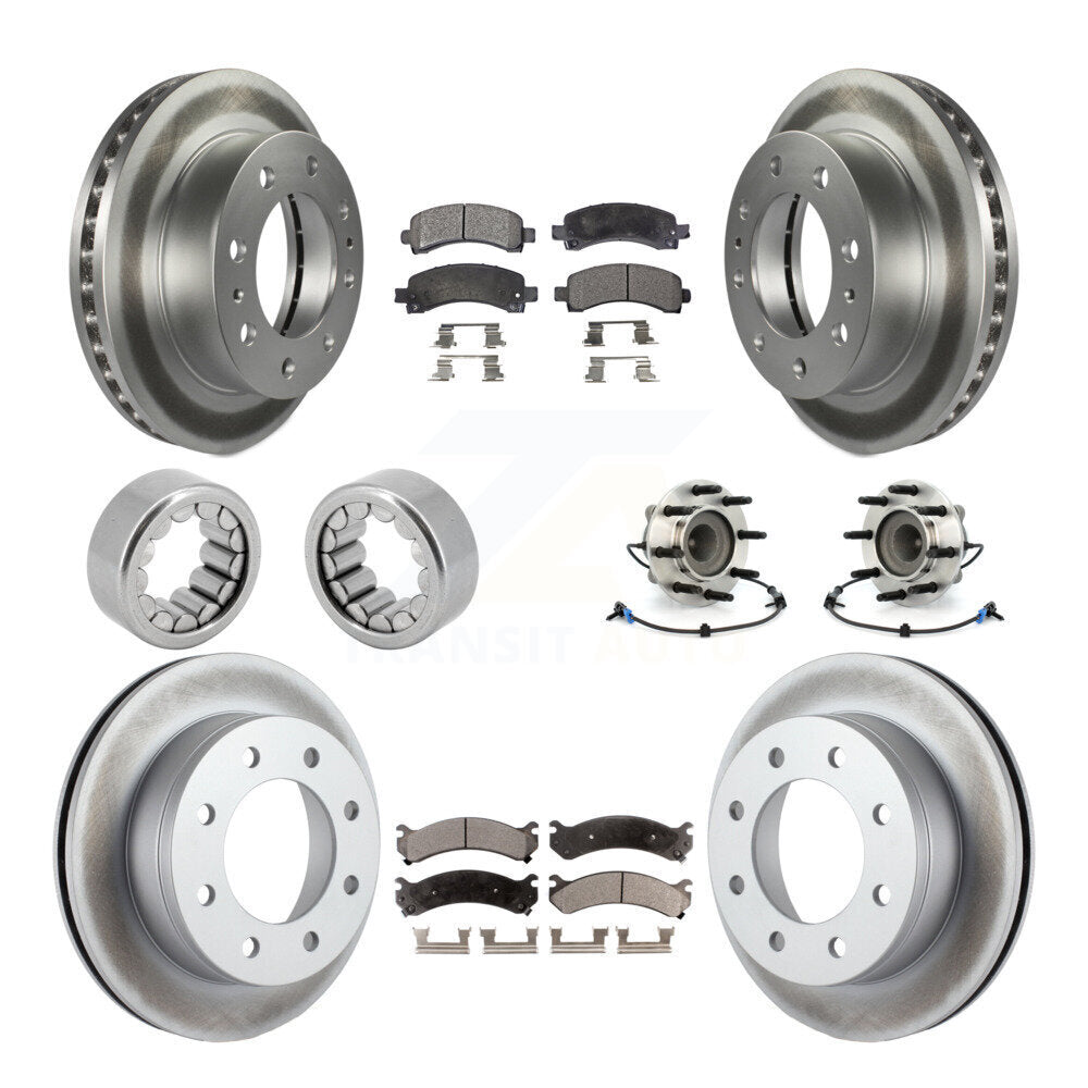 Kit de chaussures de plaquettes de Rotor de frein de manteau de roulement de moyeu avant et arrière (10 pièces) pour GMC Savana 250
