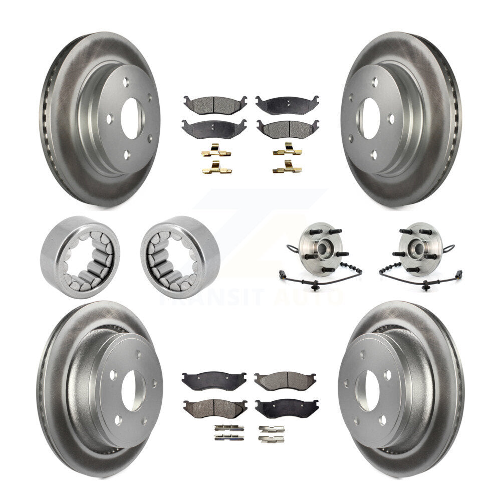Kit de patins de Rotor de frein enduits de roulement de moyeu avant et arrière (10 pièces) pour Dodge Ram 150