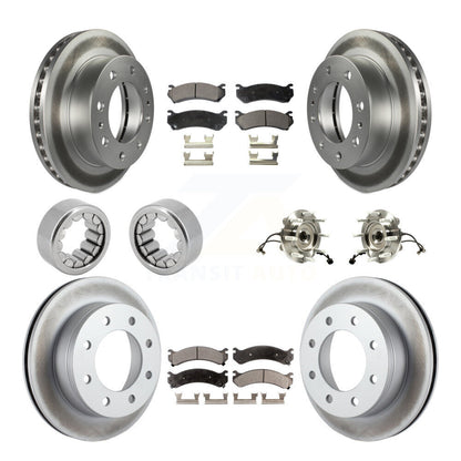 Kit de patins de rotor de frein, roulement de moyeu avant et arrière (10 pièces) pour GMC Chevrolet H