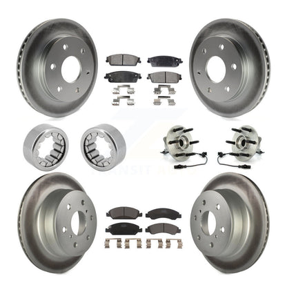 Kit de chaussures de plaquettes de Rotor de frein, roulement de moyeu avant et arrière (10 pièces) pour GMC Sierra 150
