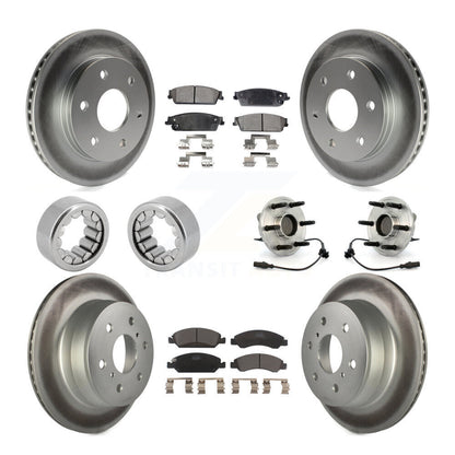 Kit de chaussures de plaquettes de Rotor de frein, roulement de moyeu avant et arrière (10 pièces) pour GMC Sierra 150
