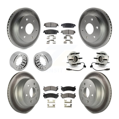 Roulements de moyeu avant et arrière, rotors de frein à disque enduits et Kit de chaussures avec plaquettes en céramique pour