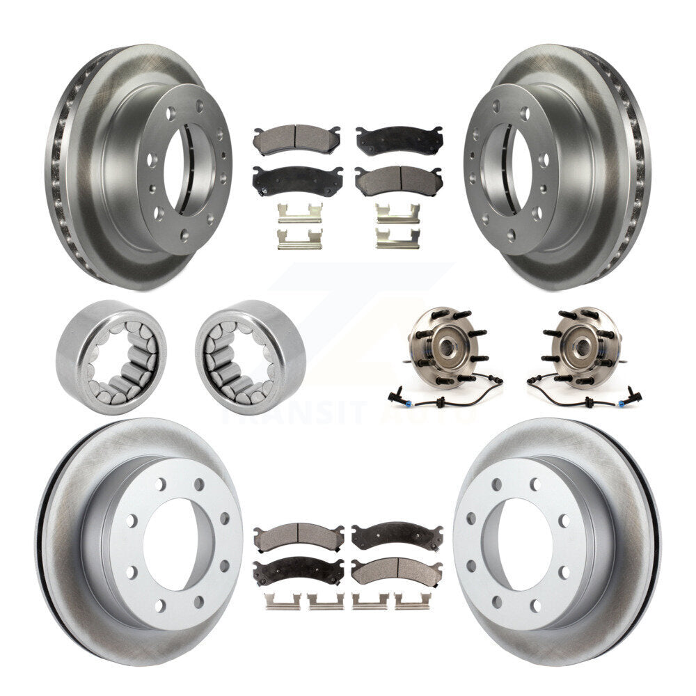 Kit de patins de Rotor de frein enduits de roulement de moyeu avant et arrière (10 pièces) pour Hummer H2 250