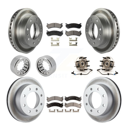 Kit de patins de Rotor de frein enduits de roulement de moyeu avant et arrière (10 pièces) pour Hummer H2 250