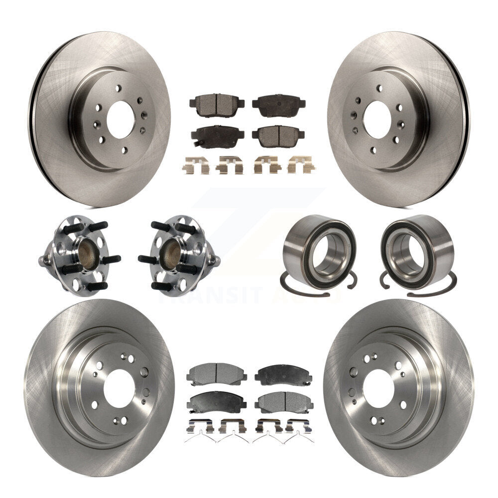 Kit de rotor et de plaquettes de frein à disque, ensemble de roulements de moyeu avant et arrière (10 pièces) pour Acura T