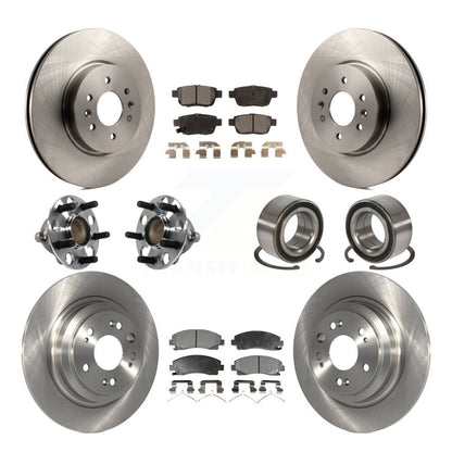 Kit de rotor et de plaquettes de frein à disque, ensemble de roulements de moyeu avant et arrière (10 pièces) pour Acura T