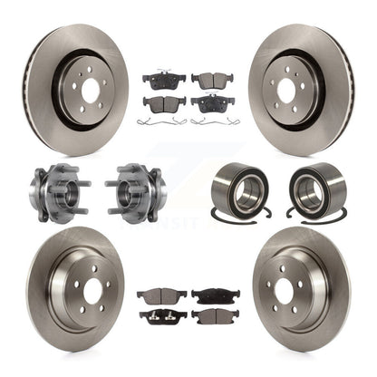 Kit de rotors et plaquettes de frein à disque, roulement de moyeu avant et arrière (10 pièces) pour Ford Edge AW 2015