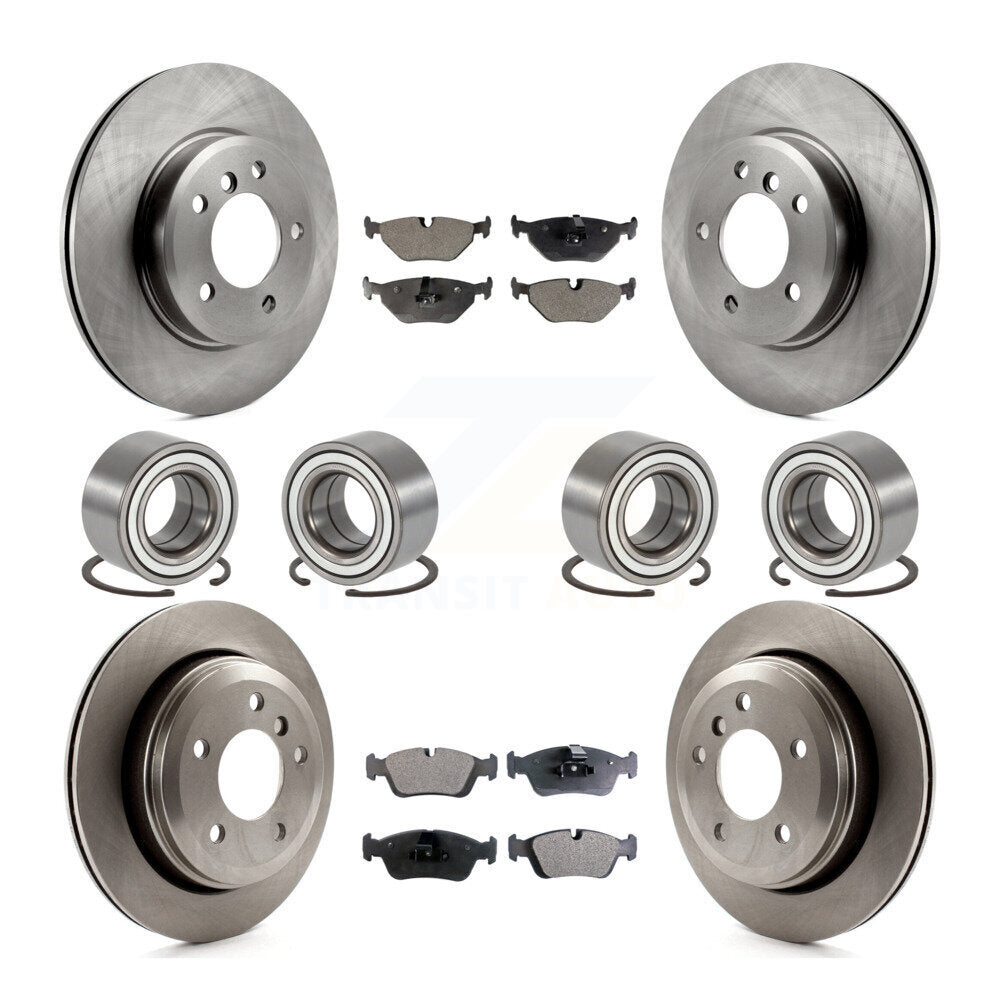 Kit de rotors et plaquettes de frein à disque à roulement avant et arrière (10 pièces) pour BMW 325x 2001-2005