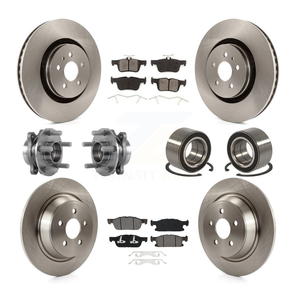 Kit de rotors et plaquettes de frein à disque, roulement de moyeu avant et arrière (10 pièces) pour Ford Edge AW 2015