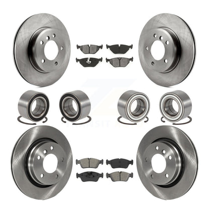 Kit de rotors et plaquettes de frein à disque, roulements avant et arrière (10 pièces) pour BMW 325 2001 – 2005