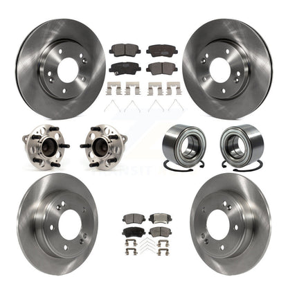 Kit de Rotor et de plaquettes de frein, roulement de moyeu avant et arrière (10 pièces) pour Hyundai Veloster Elantr