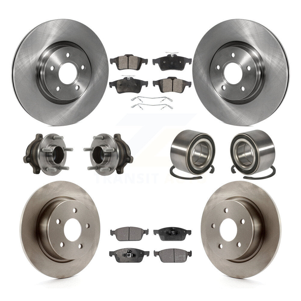 Kit de plaquettes de Rotor de frein à disque, roulement de moyeu avant et arrière (10 pièces) pour Ford Transit Connect