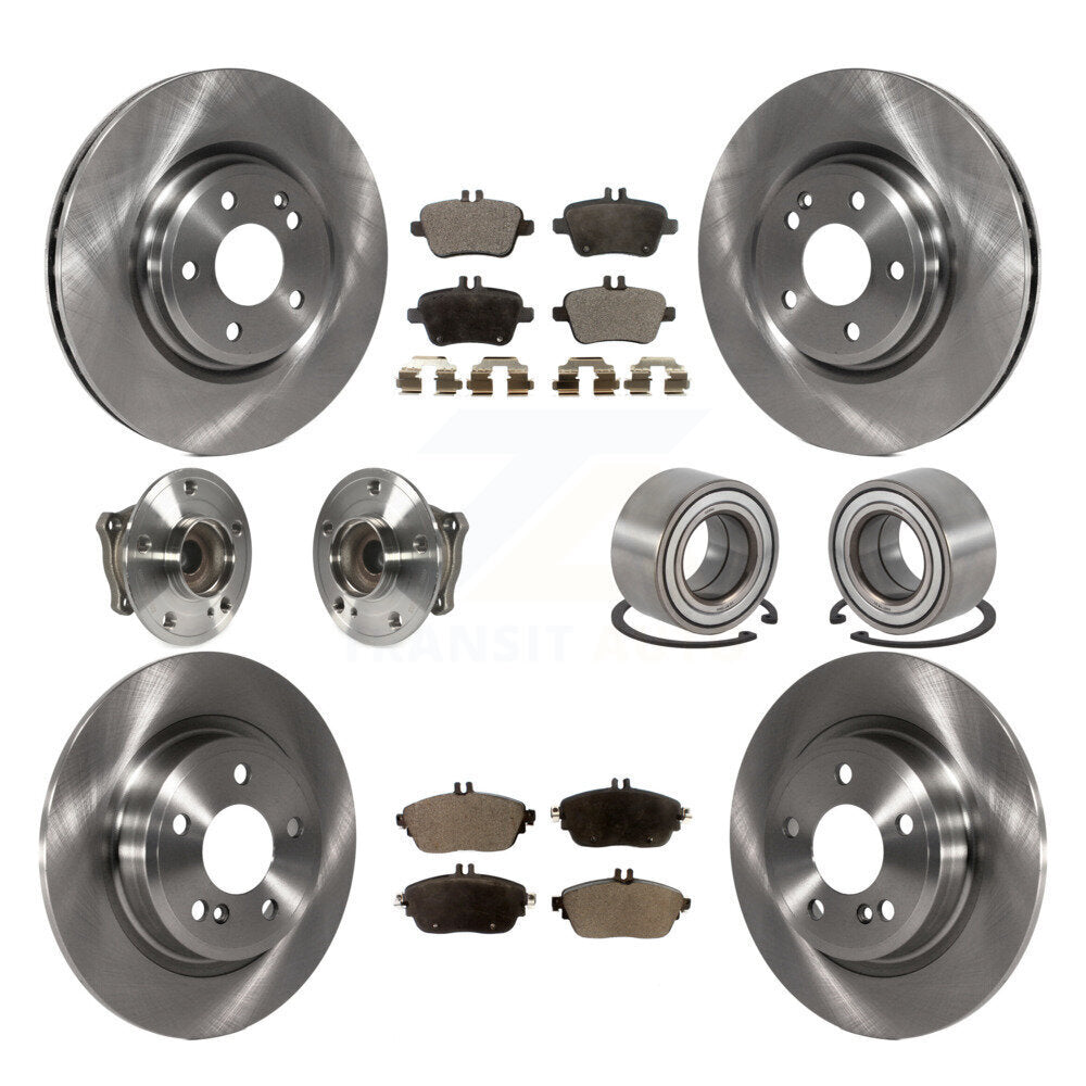 Kit de Rotor et de plaquettes de frein, roulement de moyeu avant et arrière (10 pièces) pour Mercedes-Benz GLA250