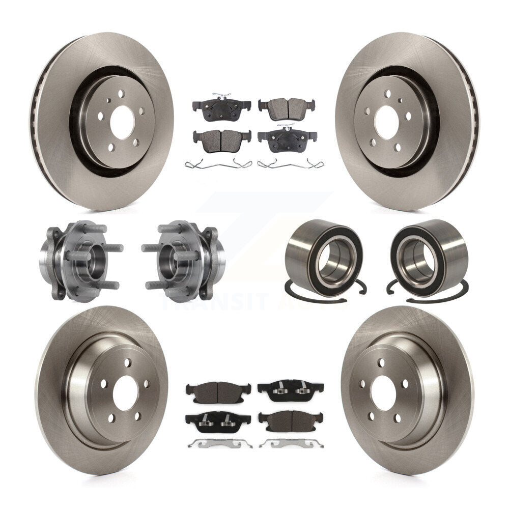 Kit de rotors et plaquettes de frein à disque, roulement de moyeu avant et arrière (10 pièces) pour Ford Edge AW 2015