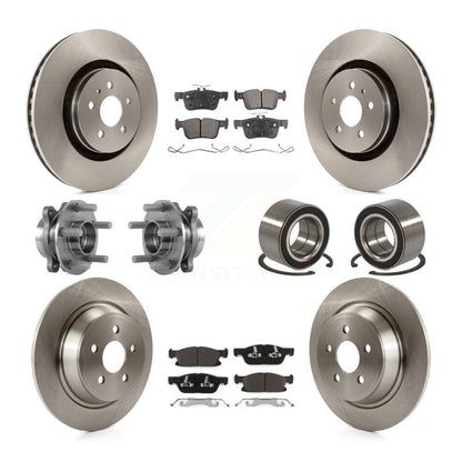 Kit de rotors et plaquettes de frein à disque, roulement de moyeu avant et arrière (10 pièces) pour Ford Edge AW 2015