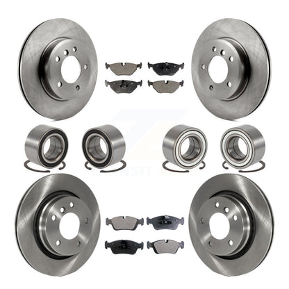 Kit de rotors et plaquettes de frein à disque, roulements avant et arrière (10 pièces) pour BMW 325 2001 – 2005