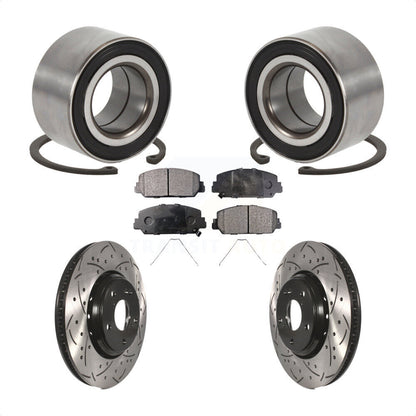 Kit de Rotor et de plaquettes de frein à fente percée, roulement de roue avant, pour Honda Civic Acura IL