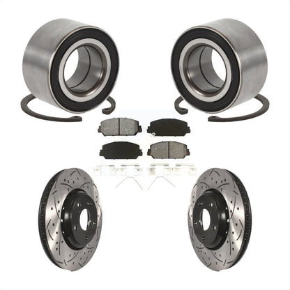 Kit de Rotor et de plaquettes de frein à fente percée, roulement de roue avant, pour Honda Civic Acura IL