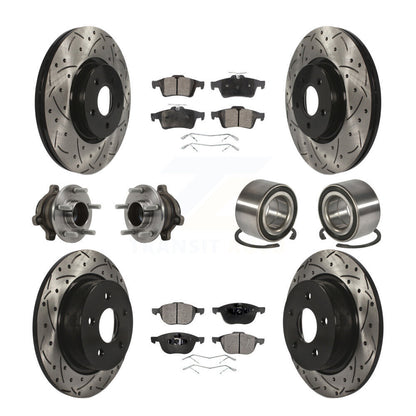Kit de plaquettes de rotor de frein, roulement de moyeu avant et arrière (10 pièces) pour Ford Transit Connect