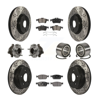 Kit de plaquettes de rotor de frein, roulement de moyeu avant et arrière (10 pièces) pour Ford Transit Connect