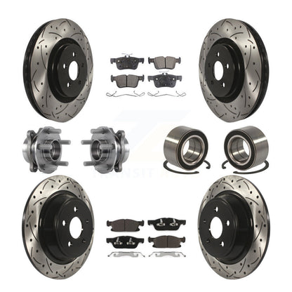 Kit de plaquettes de rotor de frein enduites de roulement de moyeu avant et arrière (10 pièces) pour Ford Edge AW 2015
