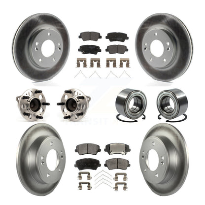 Kit de plaquettes de Rotor de frein revêtues de roulement de moyeu avant et arrière (10 pièces) pour Hyundai Veloster G