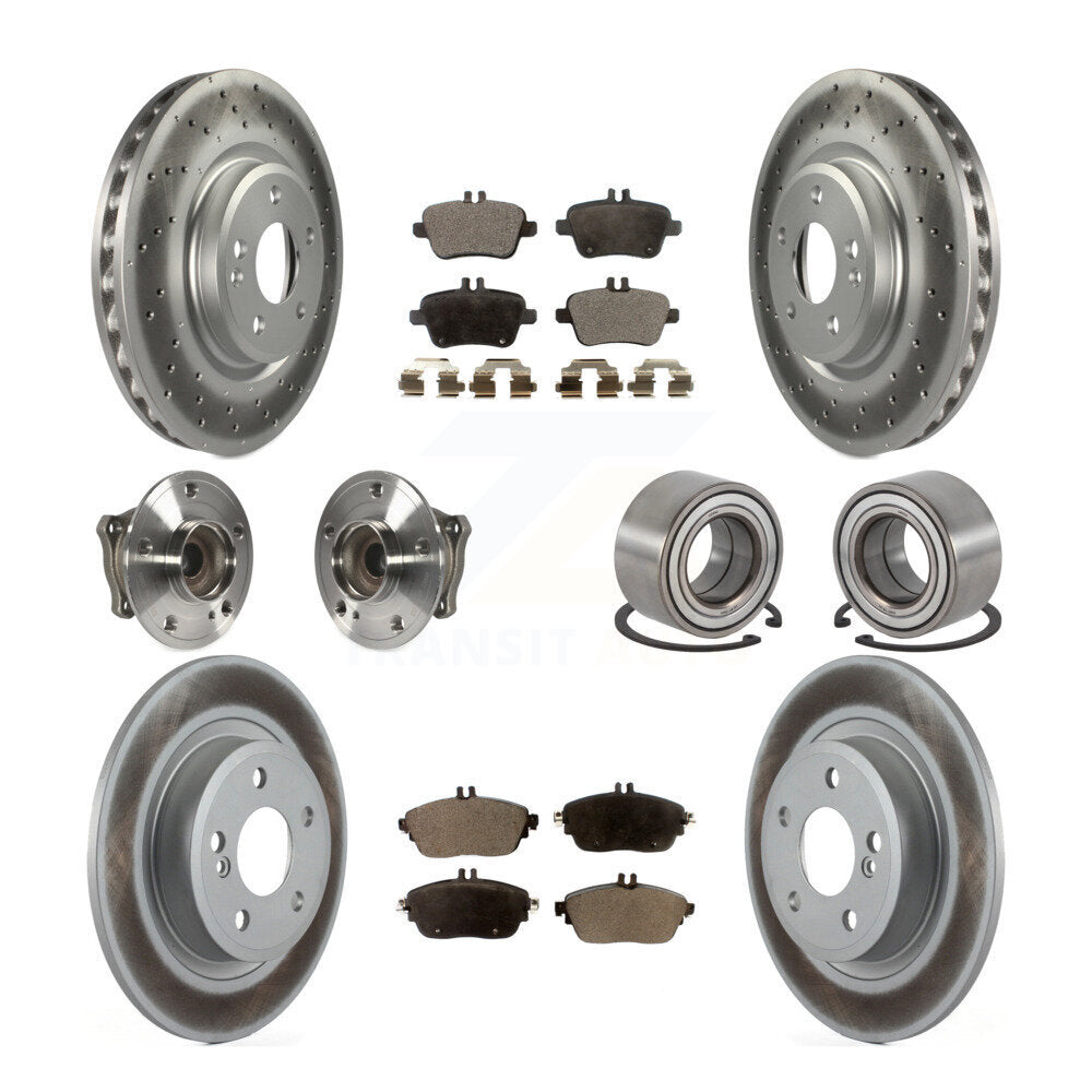 Kit de plaquettes de rotor de frein, roulement de moyeu avant et arrière (10 pièces) pour Mercedes-Benz CLA25