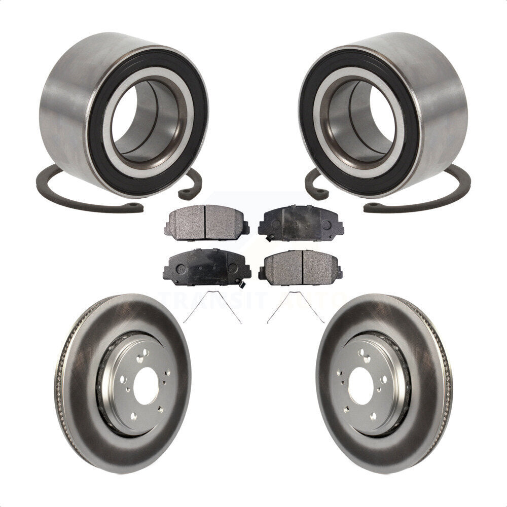 Kit de Rotor et plaquettes de frein à disque revêtu de roulement de roue avant, pour Honda Civic Acura IL